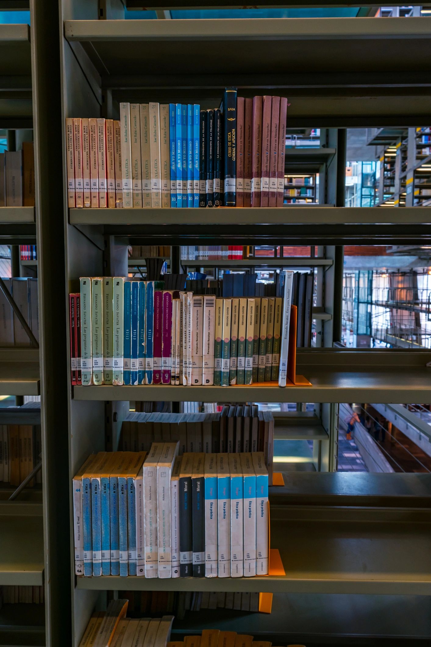Law library shelves representing legal research